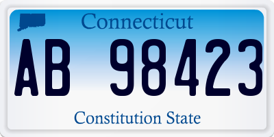 CT license plate AB98423