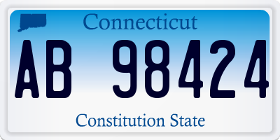 CT license plate AB98424