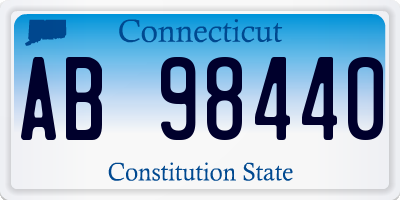 CT license plate AB98440