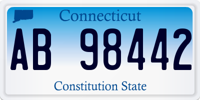 CT license plate AB98442