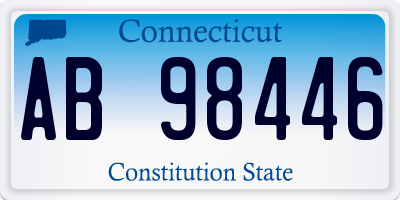 CT license plate AB98446