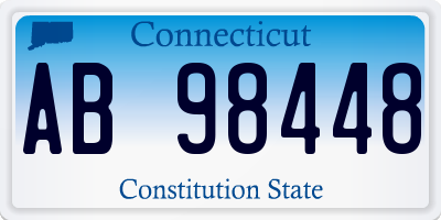 CT license plate AB98448