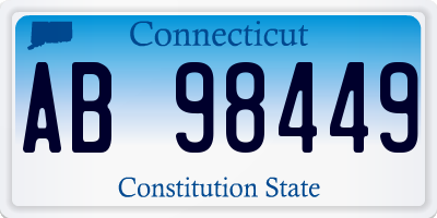 CT license plate AB98449
