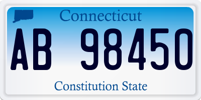 CT license plate AB98450