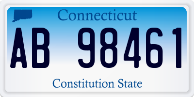 CT license plate AB98461