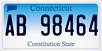 CT license plate AB98464