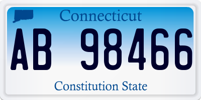 CT license plate AB98466