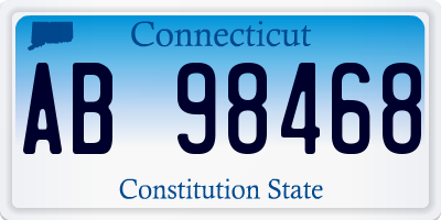 CT license plate AB98468