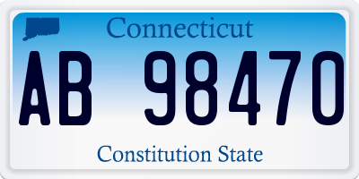 CT license plate AB98470