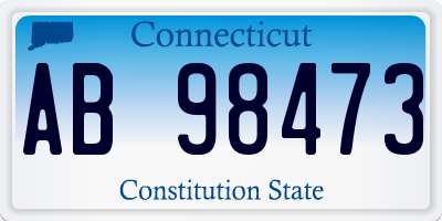 CT license plate AB98473