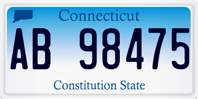 CT license plate AB98475