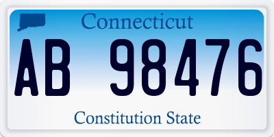 CT license plate AB98476