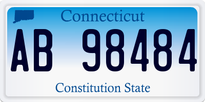 CT license plate AB98484