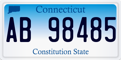 CT license plate AB98485