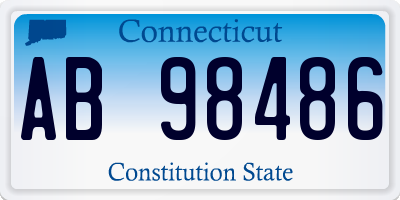 CT license plate AB98486