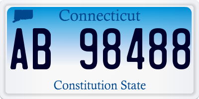 CT license plate AB98488