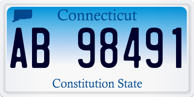 CT license plate AB98491