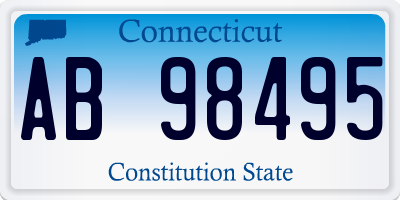 CT license plate AB98495
