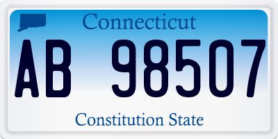 CT license plate AB98507