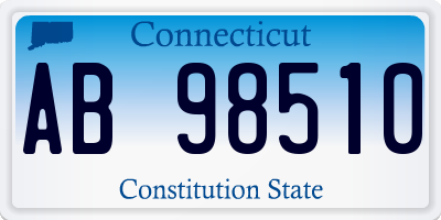 CT license plate AB98510