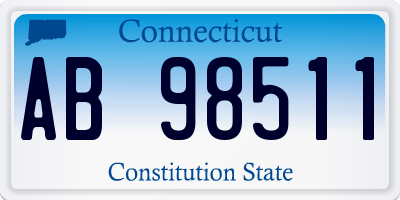 CT license plate AB98511