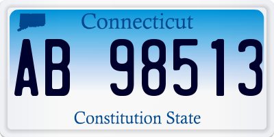 CT license plate AB98513