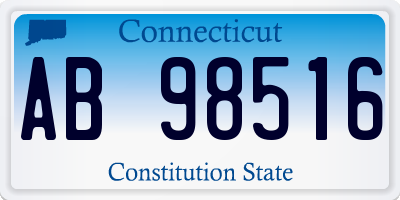 CT license plate AB98516