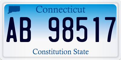 CT license plate AB98517