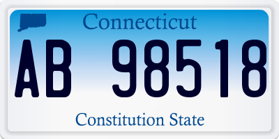 CT license plate AB98518