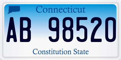 CT license plate AB98520