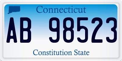 CT license plate AB98523