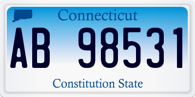 CT license plate AB98531