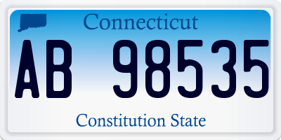 CT license plate AB98535