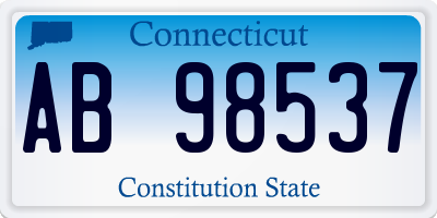 CT license plate AB98537