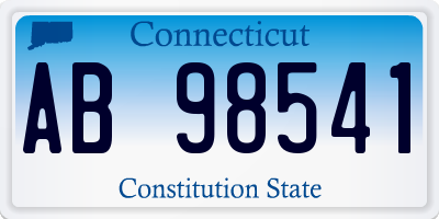 CT license plate AB98541