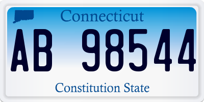 CT license plate AB98544