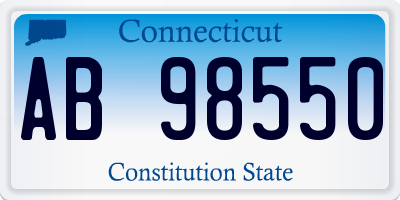 CT license plate AB98550