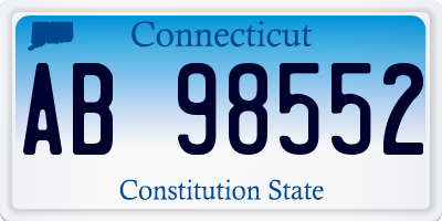 CT license plate AB98552