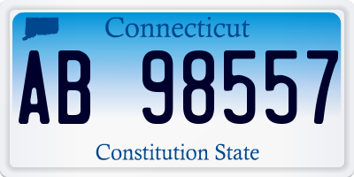 CT license plate AB98557