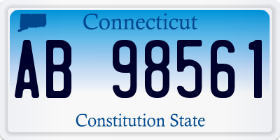 CT license plate AB98561