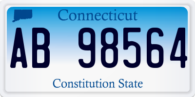 CT license plate AB98564