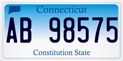 CT license plate AB98575