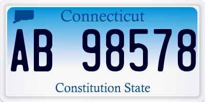 CT license plate AB98578