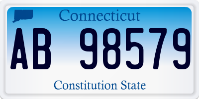 CT license plate AB98579