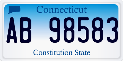 CT license plate AB98583