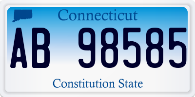 CT license plate AB98585