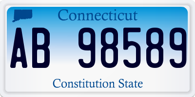 CT license plate AB98589
