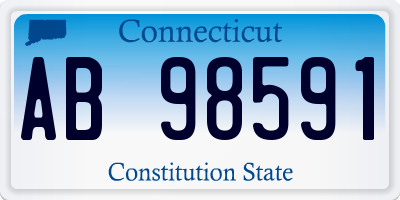 CT license plate AB98591