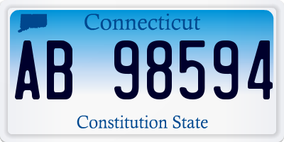 CT license plate AB98594