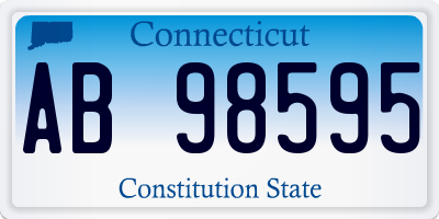 CT license plate AB98595